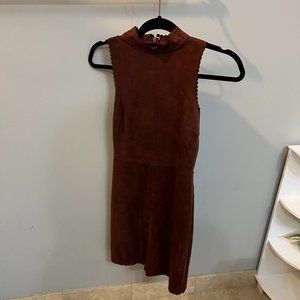 Soprano Brown Suede Dress